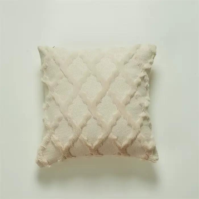 Juste de coussin en peluche 45x45cm, pour chaise, canapé, salon, taies d'oreiller décoratives nordiq