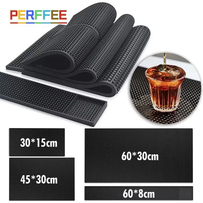 Tapis de bar en caoutchouc Tapis de service pour cafetière Tapis de séchage de vaisselle et de verre