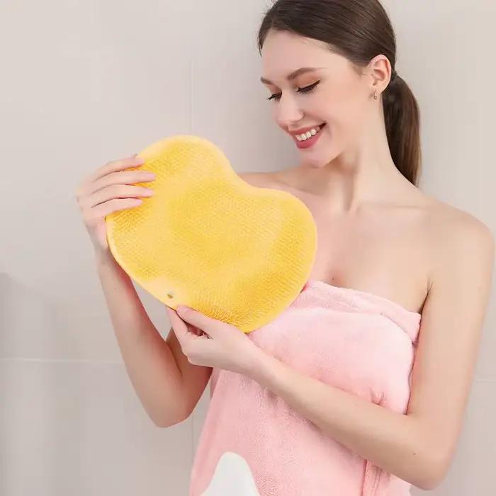 Tapis de douche exfoliant antidérapant mural pour le dos et les pieds, coussin de massage pour la ma