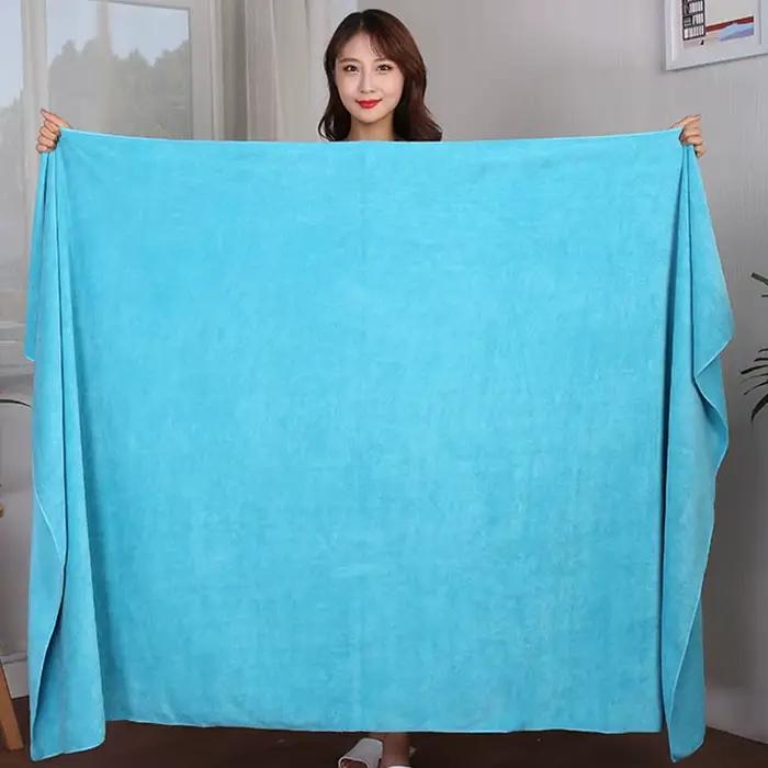 Serviette de bain en microcarence, super grande, douce, ne se décolore pas. Absorption élevée et séc