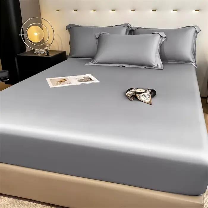 Drap-housse en soie de mûrier naturelle, housse de matelas, Queen, King, taille personnalisée, luxe,
