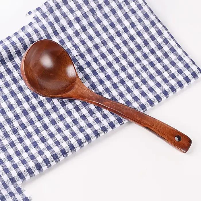Komu-Louche à soupe en bois, cuillère en bois, Ustensiles de cuisine, Couverts de cuisine, Fournitur