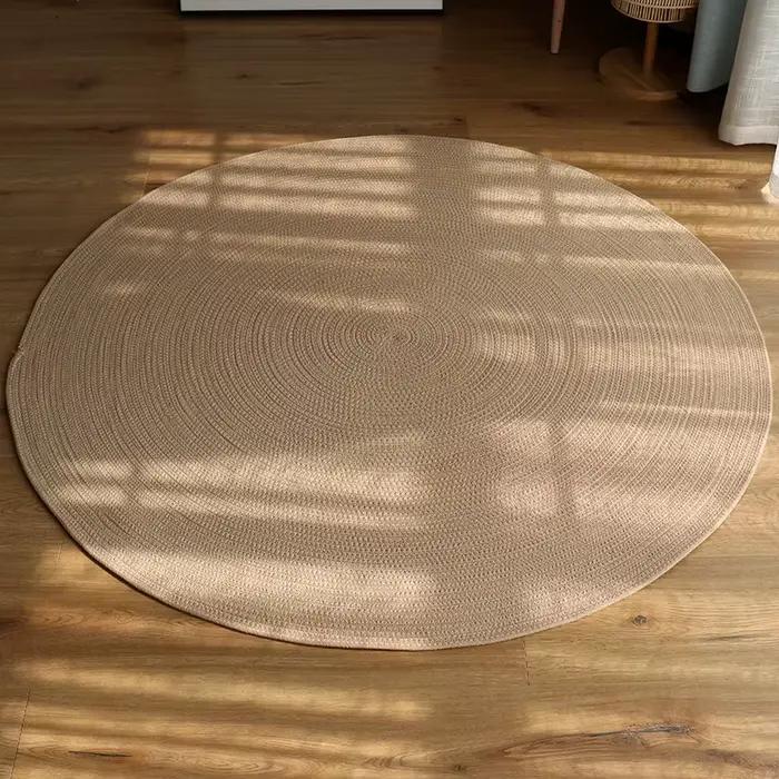 Tapis moderne de 100 cm en corde de coton pour chambre et salon, toutes saisons