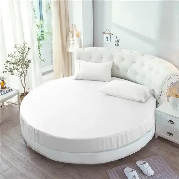 Drap-housse élastique en Satin doux et soyeux, couvre-lit de couleur unie, housse de matelas pour li