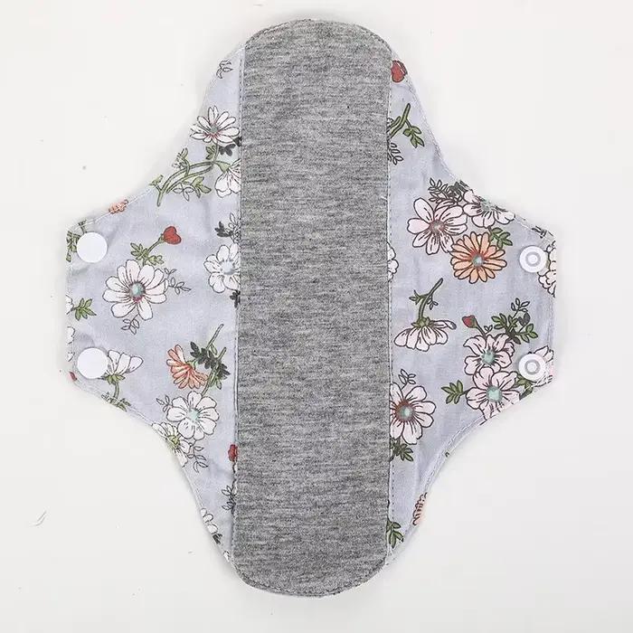 Serviette antibactérienne en coton graphène, serviette hygiénique lavable en pur coton, serviette de