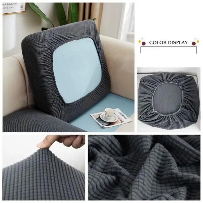 Housse de canapé élastique épaisse pour salon, couleur unie, protection de meubles, housse de coussi
