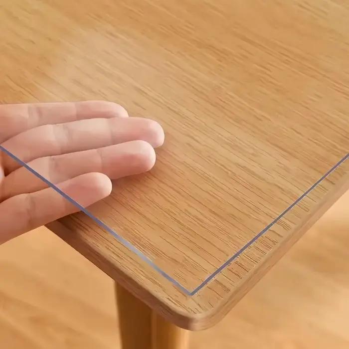 Nappe en PVC Transparent, Verre Souple, Clip, Résistant à l'Huile, Imperméable, Convient pour Table 