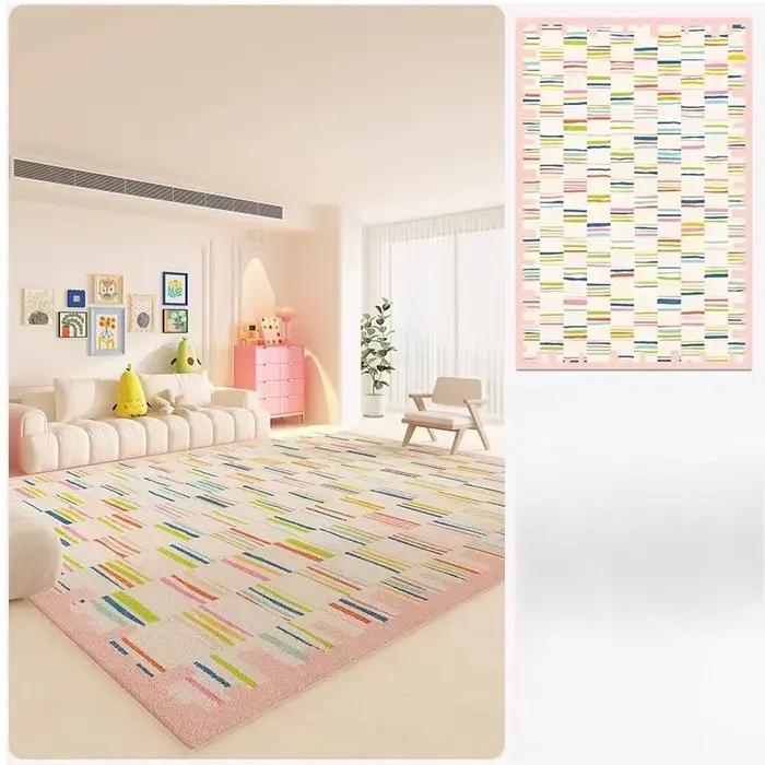 Tapis couleur Dopamine pour chambre à coucher, en peluche épaisse, pour vestiaire, grande surface, d