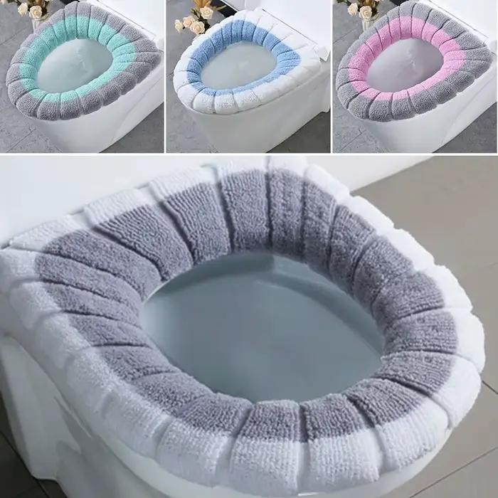 Housse de siège de toilette pour salle de bain, 1 pièce, tapis lavable et plus chaud, coussin de toi