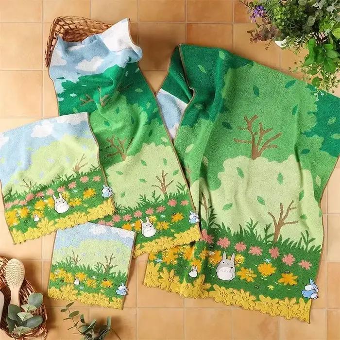 Mignon 100% coton broderie dessin animé serviettes salle de bain petite serviette Batrh pour enfants