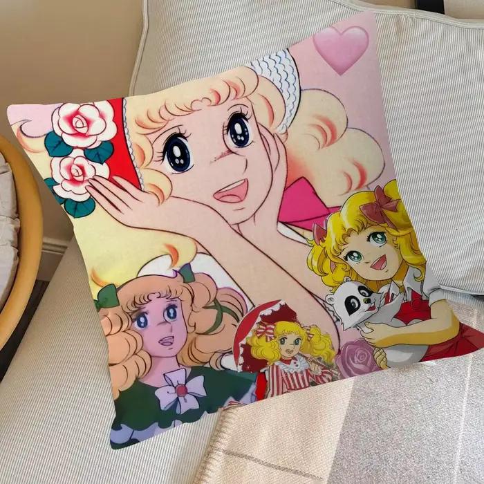 Housse de coussin Anime Candy Candy, housse de coussin pour voiture, housse de coussin pour canapé, 