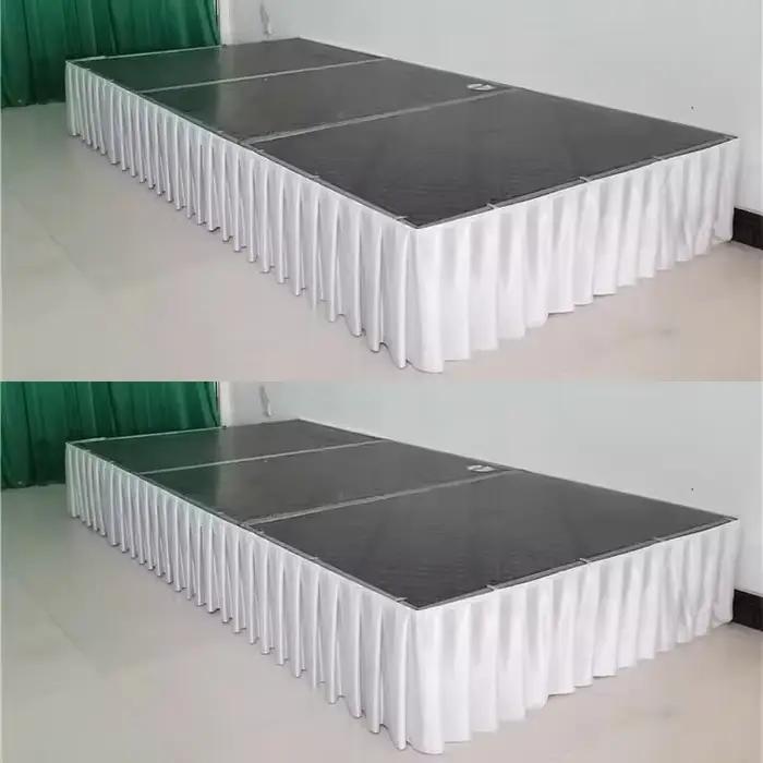 Jupe de Table plissée en Polyester, décoration pour fête de mariage, Banquet, anniversaire, nappe, c