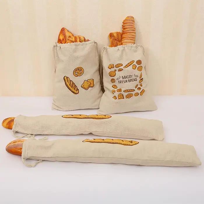 Sacs de rangement en lin réutilisables, grand rangement lavable, accessoires alimentaires, maison, c