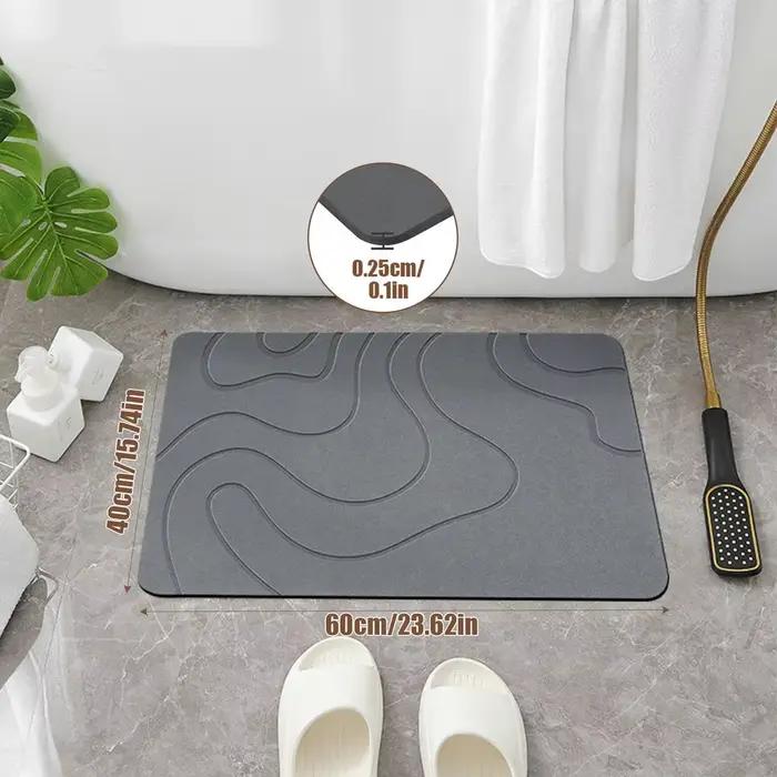 Tapis de bain en pierre de Diatomite d'intérieur, 1 pièce, tapis doux en boue de Diatomite, Absorpti
