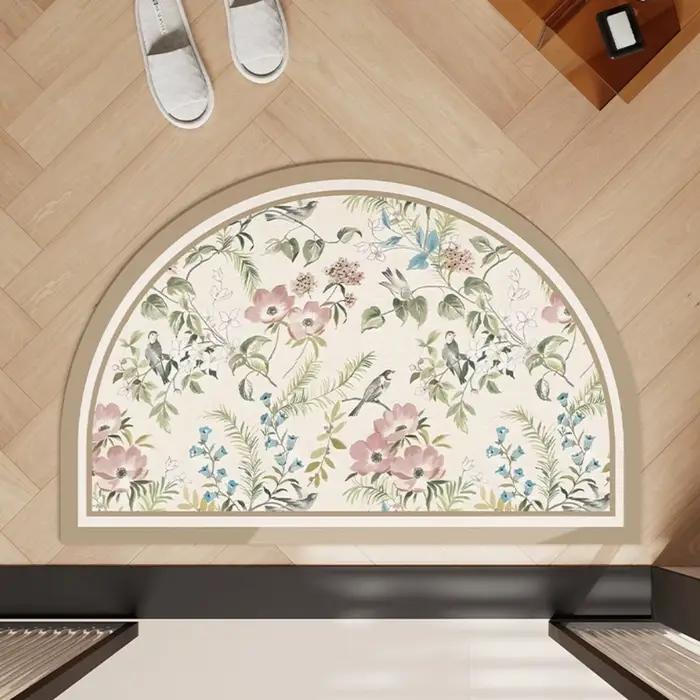 Tapis de sol antidérapant en caoutchouc pour salle de bain, tapis de sol absorbant l'eau et à séchag