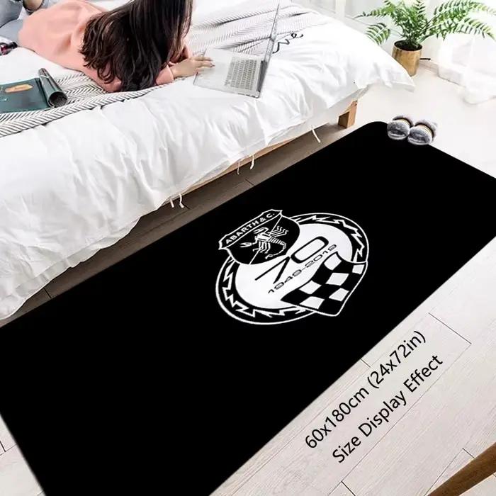 Paillasson d'entrée de maison Abarth, coffre de voiture, tapis de couloir, de salon, de salle de bai