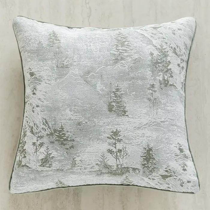 Juste de coussin Jacquard au design nordique, taie d'oreiller décorative, fouet, vert, lumière, luxe