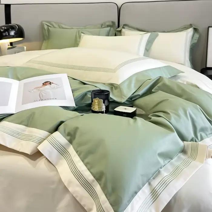 Ensemble de literie 4 pièces Queen Size, housse de couette, drap, taies d'oreiller