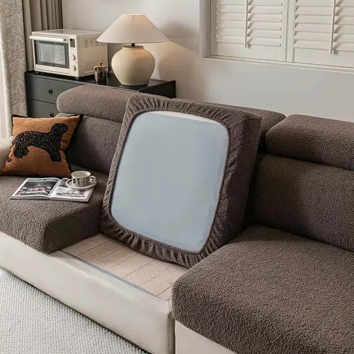 Housse de coussin de canapé en peluche épaisse, housses de coussin de canapé universelles, housses d