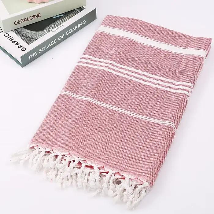 Serviette turque en coton à franges surdimensionnée 100x180cm, couverture, idéale pour le bain, la p