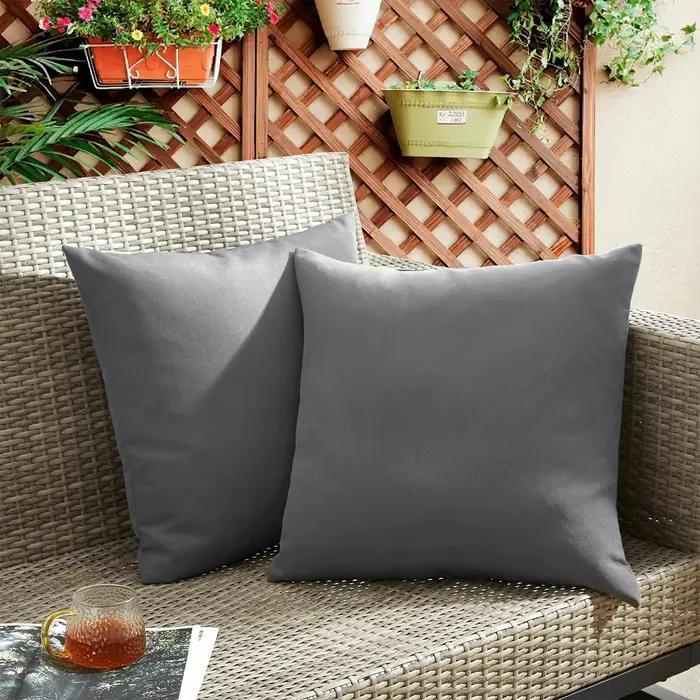 Housses de coussin imperméables pour l'extérieur, 1 pièce, taie d'oreiller carrée décorative, oreill