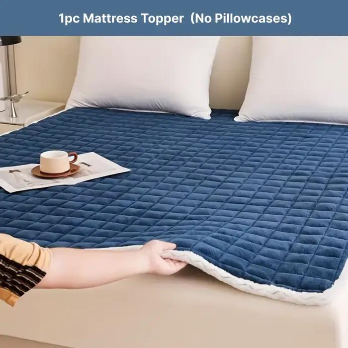 Coussin de matelas en velours de lait, protection de literie douce et respirante, taille Queen, hous