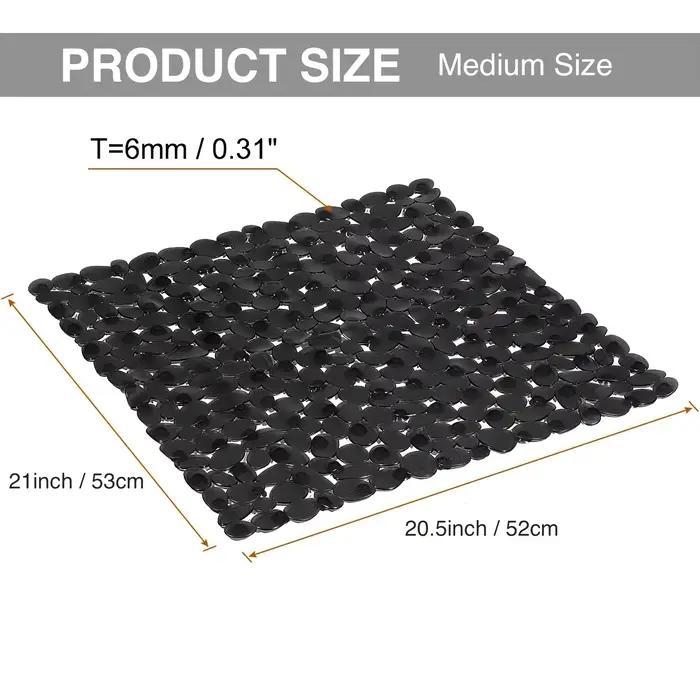 Tapis de bain galets antidérapant, tapis de sol de douche, Texture pierre, tapis de salle de bain en