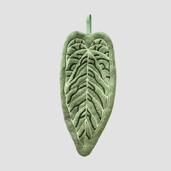 Serviettes lavables transparentes imprimées de plantes, Ultra-absorbantes, boucle de suspension à sé