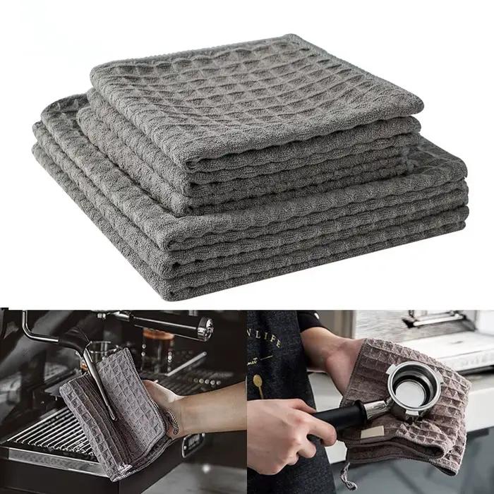 Serviette de Barista Super absorbante, chiffon spécial pour Machine à café, sans peluches, carrée, c