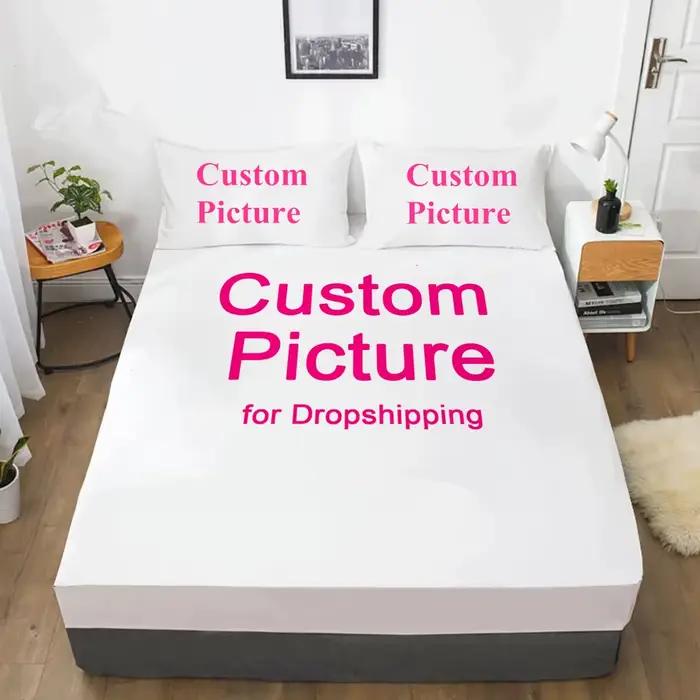 Drap-housse personnalisé à partir de photos, draps de lit personnalisés pour la décoration intérieur