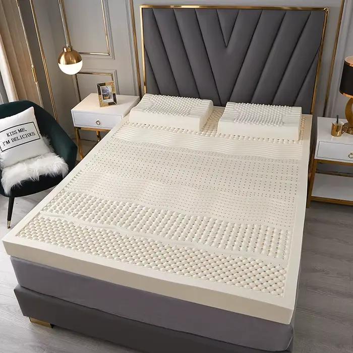 Matelas en latex naturel thaïlandais avec housse, 100% caoutchouc pur, lit de 1.8m, 1.5m d'épaisseur