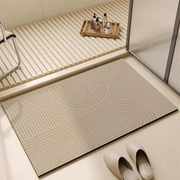 VIKAMA – tapis de salle de bain absorbant, boue de diatomée, wabi-sabi, résistant à la saleté, résis