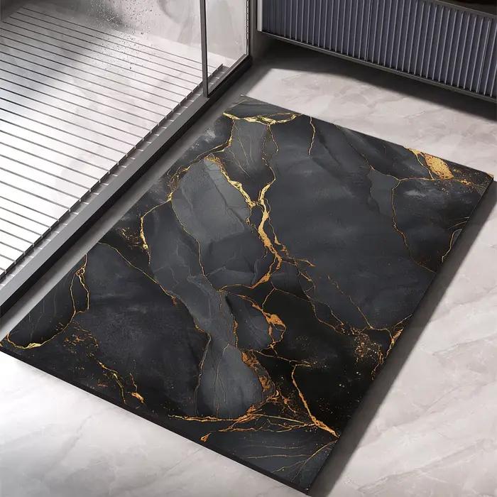 Tapis de bain de luxe, tapis de salle de bain Super absorbant, tapis de sol de pied, séchage rapide,