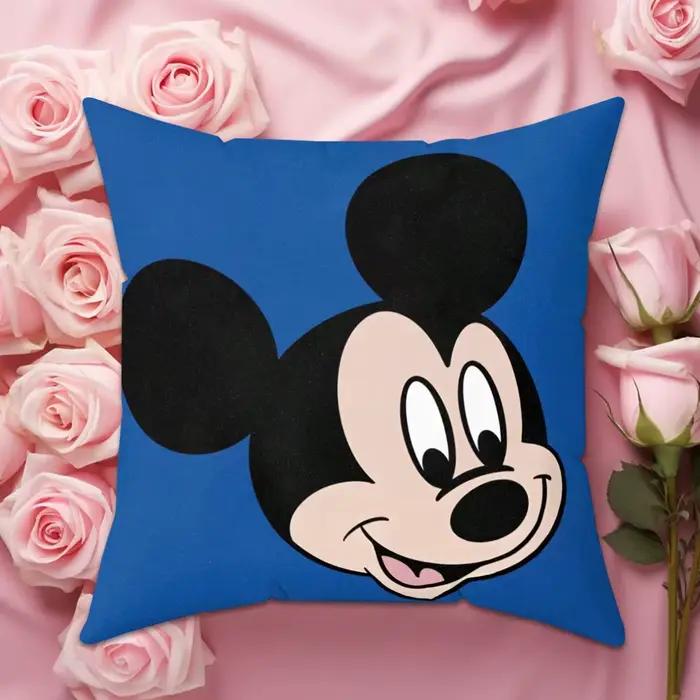 Housse de coussin de canapé, taie d'oreiller, décoration de salon, Mickey, taies d'oreiller décorati