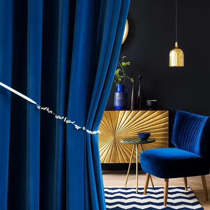 Rideaux européens occultants simples et modernes pour salon, salle à manger, chambre à coucher, velo