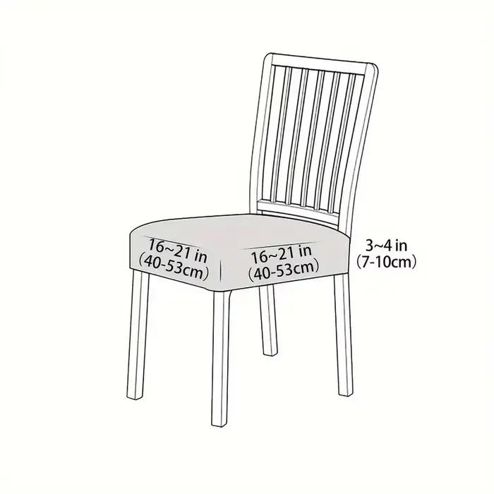 Housse de siège de chaise de salle à manger extensible, en Jacquard, couleur unie, amovible, Anti-po