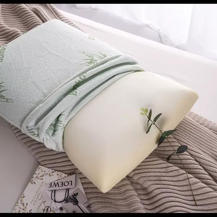 Oreiller à mémoire de forme pour pain à rebond lent en fibre de bambou pour la protection, conceptio