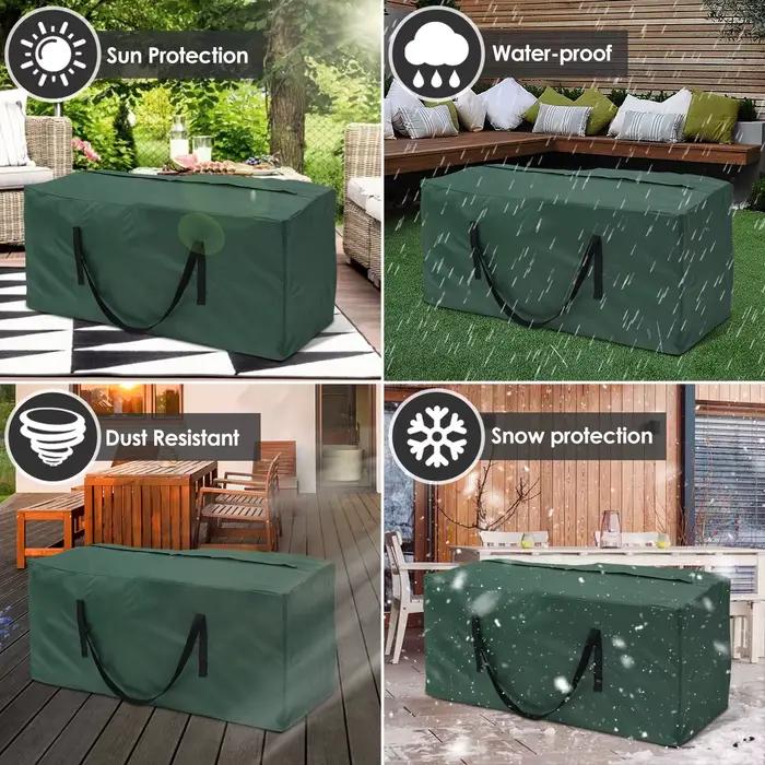 Sac de rangement de coussin, housse de protection pour meubles de grande capacité, jardin extérieur,