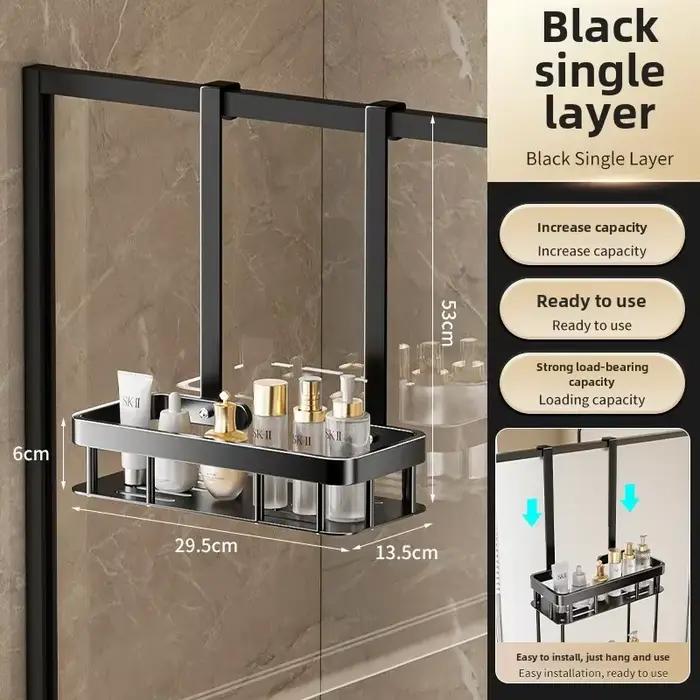 Étagère suspendue pour salle de bain et douche, panier organisateur pour serviettes et articles de t