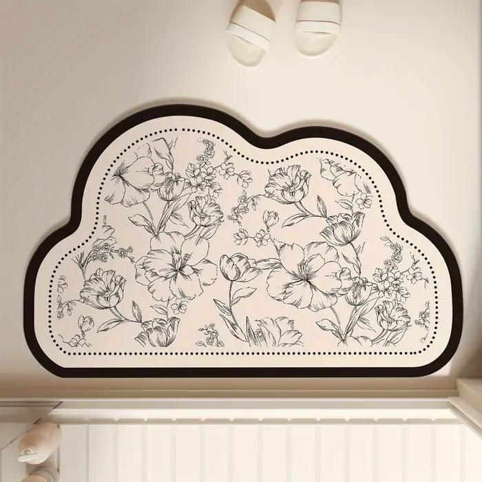 Tapis de salle de bain super antidérapant en caoutchouc, tapis de sol à absorption rapide et séchage