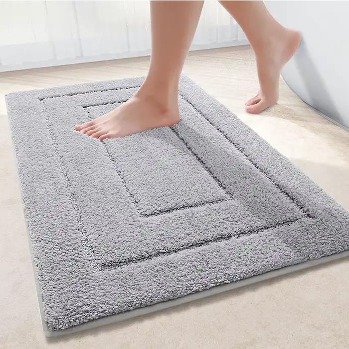 Olanly – tapis de salle de bain en Microfibre, antidérapant, lavable, paillasson de bain absorbant l
