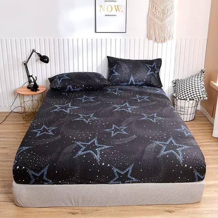Drap-housse en lin imprimé, protège-matelas respirant pour la maison, drap de lit doux, 90x200cm, 13