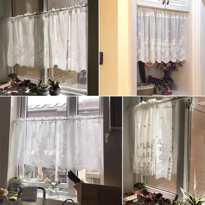 Rideaux européens en dentelle blanche