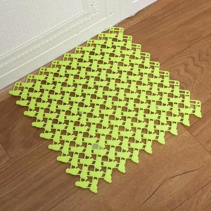 Tapis de douche antidérapant pour salle de bain, tapis de bain doux et imperméable, tapis de sol ant