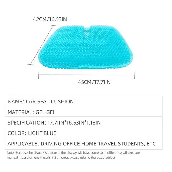 Coussin en Gel TPE, coussin en forme d'œuf en nid d'abeille, Double carré, pour chaise de bureau, re