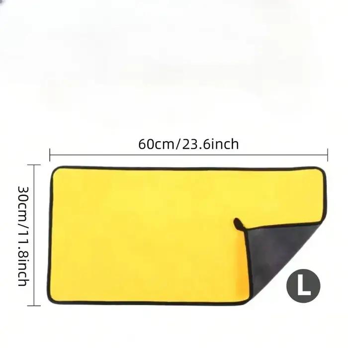 Chiffon de lavage Double couche en microfibre, serviettes de nettoyage de voiture 30x60cm 1/2/3/6/10