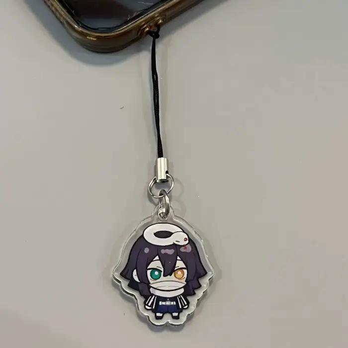 Nouvelle Chaîne de Téléphone en Acrylique Q-Version Demon Slayer Kamado Nezuko Agatsuma Zenitsu, Pen