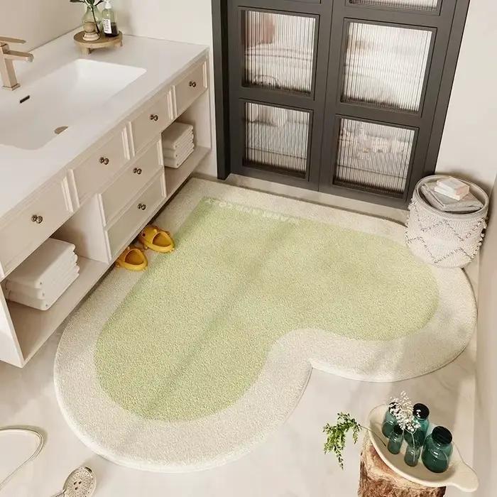 Tapis Cœur Irrégulier pour Salon, Décoration d'Intérieur Tendance, Tapis d'Angle pour Tables Basses,