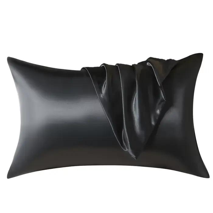 Kuup 100% Polyester 3 pièces surface satinée literie drap-housse et taies d'oreiller ensemble bande 