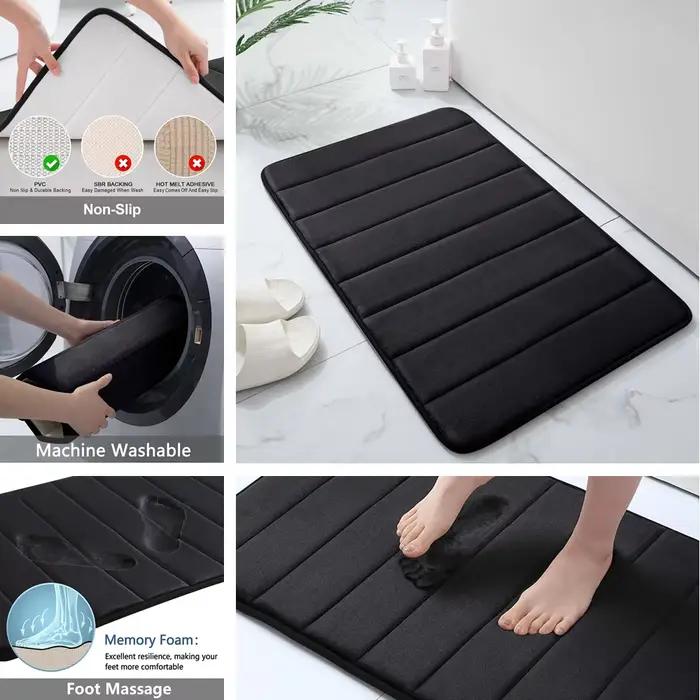 Tapis de bain Super absorbant en mousse à mémoire de forme, antidérapant, pour salle de bain, sol la